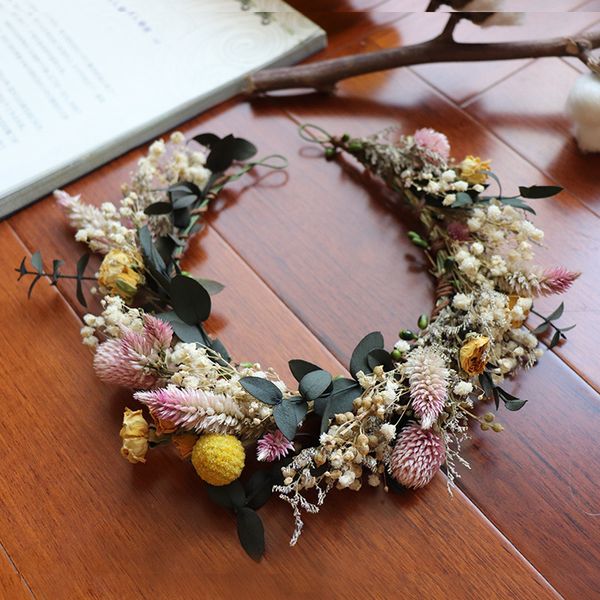 forest flower wreath bridal headdress crown hairdressing wedding accessories beach resort studio props, Silver
forest flower wreath bridal headdress crown hairdressing wedding accessories beach resort studio props, Silver
