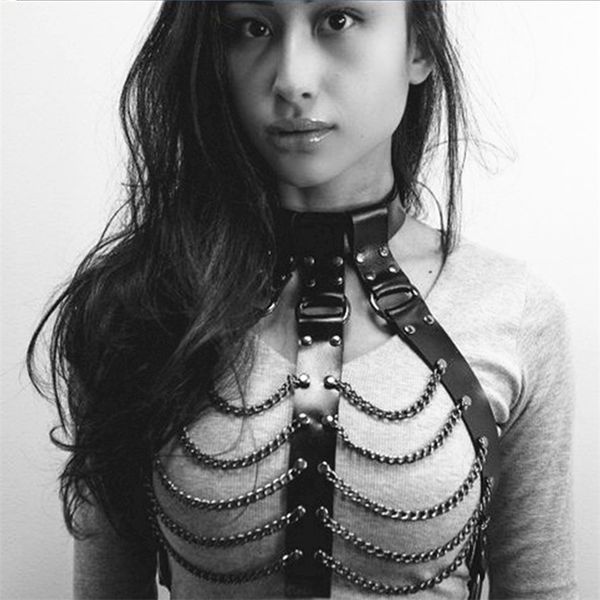 leather harness garters belt silver chains body chain women bondage goth party fashion festival outfits jewelry accessories t200508
leather harness garters belt silver chains body chain women bondage goth party fashion festival outfits jewelry accessories t200508