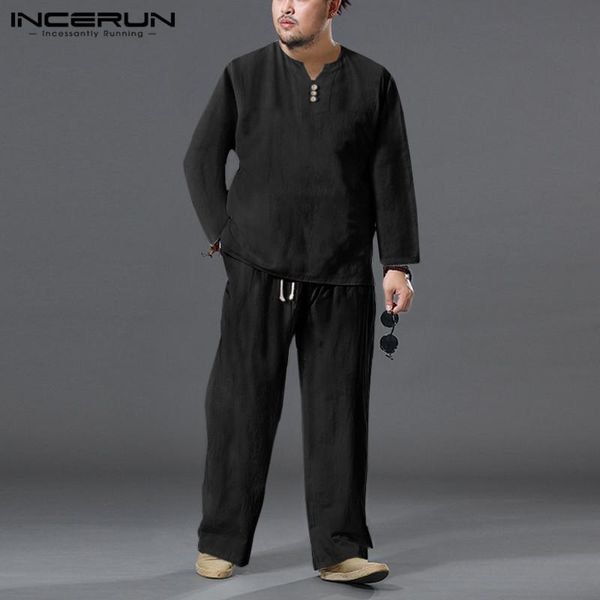 incerun vintage solid suits men long sleeve v neck drawstring pants 2 pieces chinese style cotton sets autumn suits s-5xl 7, Gray
incerun vintage solid suits men long sleeve v neck drawstring pants 2 pieces chinese style cotton sets autumn suits s-5xl 7, Gray