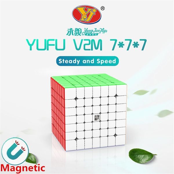 Yj Yufu V2m 7x7x7 Magnetic Magic Speed Cube Yongjun Stickerless Professional Magnets Puzzle Cubes Educational Cube Toys Y200428