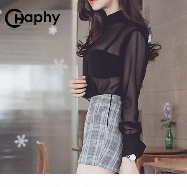 see through chiffon blouse turn down collar transparent blouse perspective chiffon long sleeve transparent shirt, White
see through chiffon blouse turn down collar transparent blouse perspective chiffon long sleeve transparent shirt, White