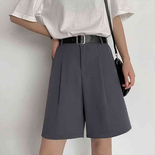summer shorts for women wide leg high waist black loose korean style vintage female knee length black gray suit shorts, White;black
summer shorts for women wide leg high waist black loose korean style vintage female knee length black gray suit shorts, White;black