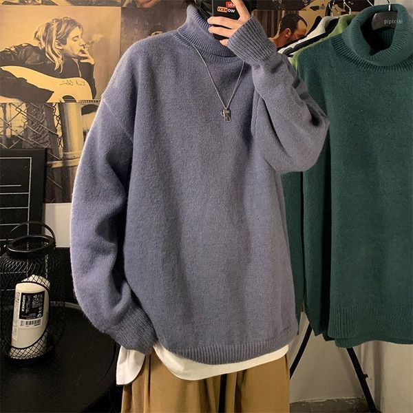men's solid color turtleneck sweater 2020 winter new woman korean streetwear loose sweater man warm clothing1, White;black
men's solid color turtleneck sweater 2020 winter new woman korean streetwear loose sweater man warm clothing1, White;black
