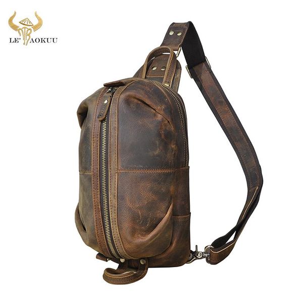 waist bags men crazy horse leather casual fashion crossbody chest sling bag design travel one shoulder daypack male 1186
waist bags men crazy horse leather casual fashion crossbody chest sling bag design travel one shoulder daypack male 1186