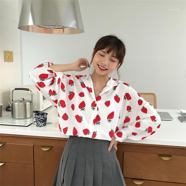 women's shirts ulzzang japanese kawaii ladies vintage cartoon fruit loose shirt female korean harajuku cute clothes for women1, White
women's shirts ulzzang japanese kawaii ladies vintage cartoon fruit loose shirt female korean harajuku cute clothes for women1, White