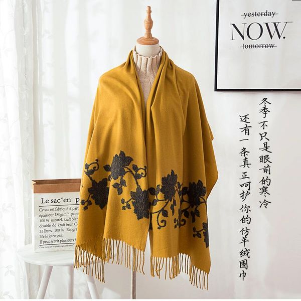 autumn and winter new women's thick type scarf korean-style all-match cashmere cut flower tassel dual-purpose shawl long scarf, Blue;gray
autumn and winter new women's thick type scarf korean-style all-match cashmere cut flower tassel dual-purpose shawl long scarf, Blue;gray