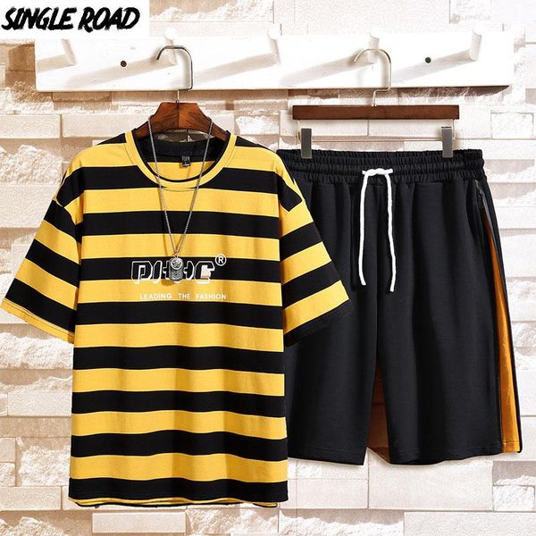 singleroad mens tracksuit japanese streetwear sets 2020 summer striped t-shirt patchwork shorts men hip hop korean clothes male, Gray
singleroad mens tracksuit japanese streetwear sets 2020 summer striped t-shirt patchwork shorts men hip hop korean clothes male, Gray