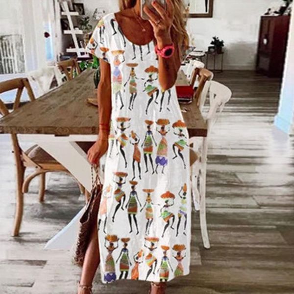women short sleeve long dress summer ethnic style digital print maxi dresses girls loose split beach sundress vestidos, Black;gray
women short sleeve long dress summer ethnic style digital print maxi dresses girls loose split beach sundress vestidos, Black;gray