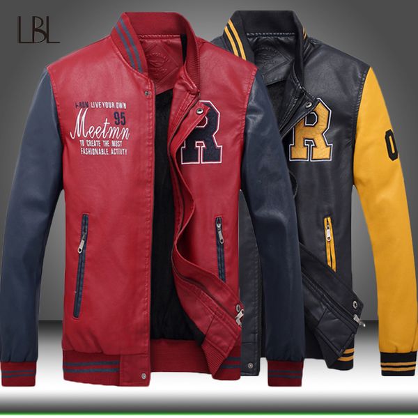 men casual leather jacket mens motorcycle pu leather jackets man patchwork autumn winter coat male warm bomber jacket outwear, Black
men casual leather jacket mens motorcycle pu leather jackets man patchwork autumn winter coat male warm bomber jacket outwear, Black