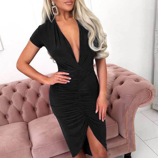 2020 fashion dresses for women casual solid color spring new deep v-neck short sleeve party dress ropa mujer l411, Black;gray
2020 fashion dresses for women casual solid color spring new deep v-neck short sleeve party dress ropa mujer l411, Black;gray