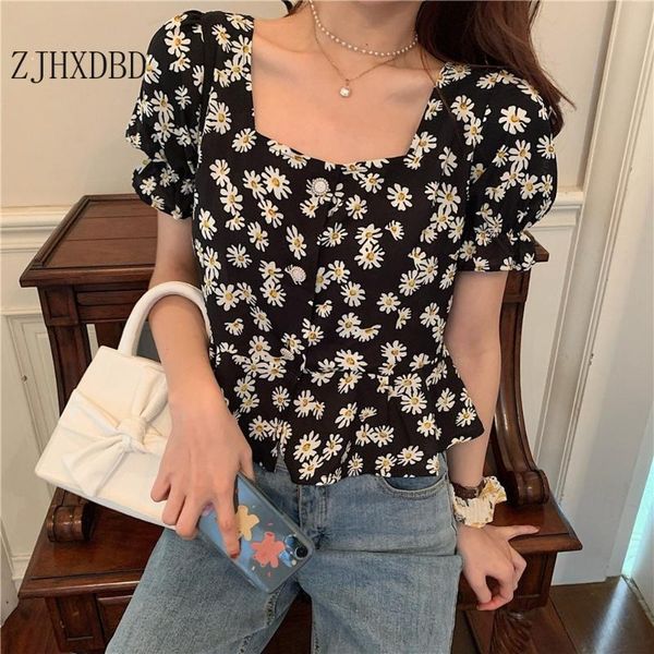 people's women's shirts female design sense niche new summer square collar small daisy doll shirts blouses fflower clothes, White
people's women's shirts female design sense niche new summer square collar small daisy doll shirts blouses fflower clothes, White