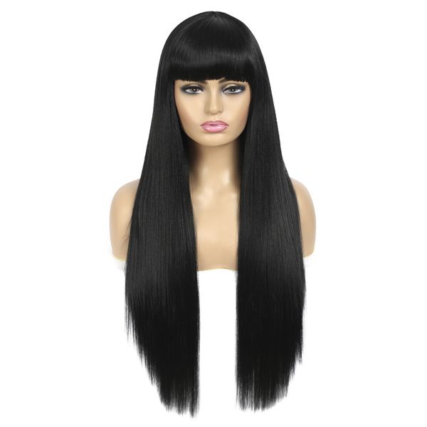 costume accessories 26 inch long synthetic wigs with bangs for women glueless machine wig ombre black white purple gold wig daily cosplay, Silver
costume accessories 26 inch long synthetic wigs with bangs for women glueless machine wig ombre black white purple gold wig daily cosplay, Silver