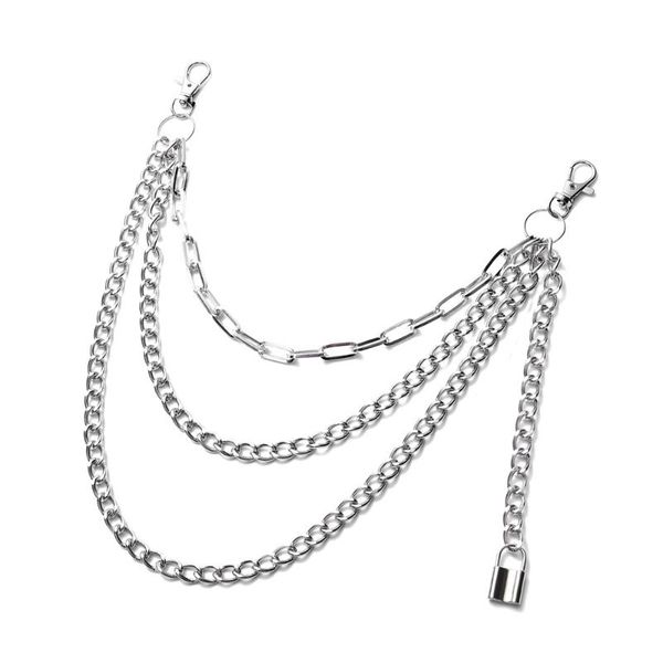 keychains multi layer punk stainless steel trousers chain keychain for women pants chains ring on jeans clip hook hip hop jewelry, Silver
keychains multi layer punk stainless steel trousers chain keychain for women pants chains ring on jeans clip hook hip hop jewelry, Silver