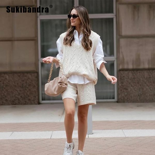 sukibandra 2021 autumn casual two 2 piece set fall clothes for women high street apricot knitted sweater vest and shorts suit, Gray
sukibandra 2021 autumn casual two 2 piece set fall clothes for women high street apricot knitted sweater vest and shorts suit, Gray