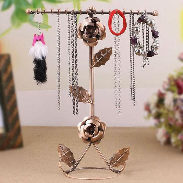 metal rose flower jewelry organizer stand earring holder necklace bracelet ring organizer storage display rack with hook gift j5, Pink;blue
metal rose flower jewelry organizer stand earring holder necklace bracelet ring organizer storage display rack with hook gift j5, Pink;blue