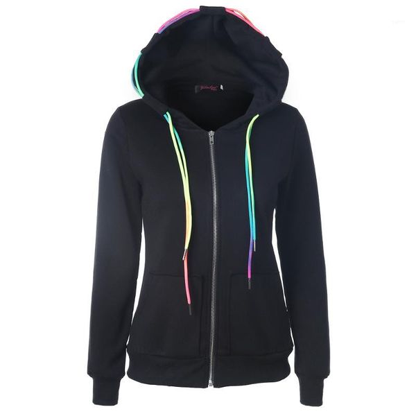autumn 2018 fashion hoodies sweatshirt women zipper solid long sleeve casual color string pockets female hooded warm coat 1, Black
autumn 2018 fashion hoodies sweatshirt women zipper solid long sleeve casual color string pockets female hooded warm coat 1, Black