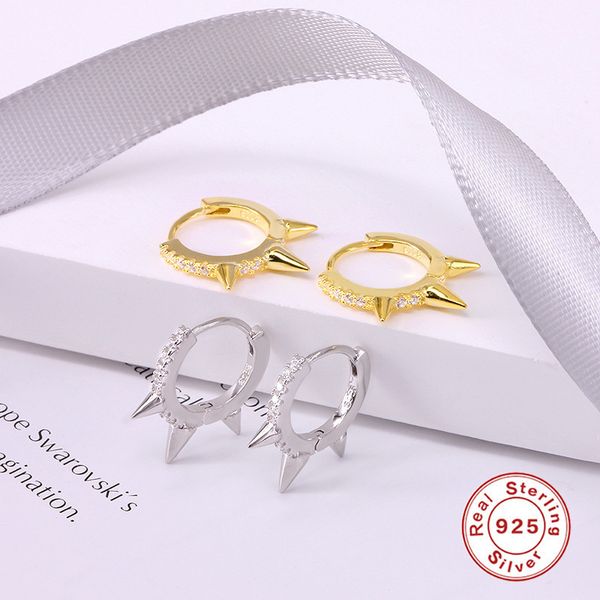 februaryfrost brand 100% 925 sterling silver punk rivet small open hoop earrings cubic zirconia spike earrings for women fashion jewelry gif, Golden;silver
februaryfrost brand 100% 925 sterling silver punk rivet small open hoop earrings cubic zirconia spike earrings for women fashion jewelry gif, Golden;silver
