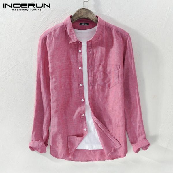 men's casual shirts incerun men shirt long sleeve lapel solid color button small fresh literary 2021 fashion blouse1, White;black
men's casual shirts incerun men shirt long sleeve lapel solid color button small fresh literary 2021 fashion blouse1, White;black