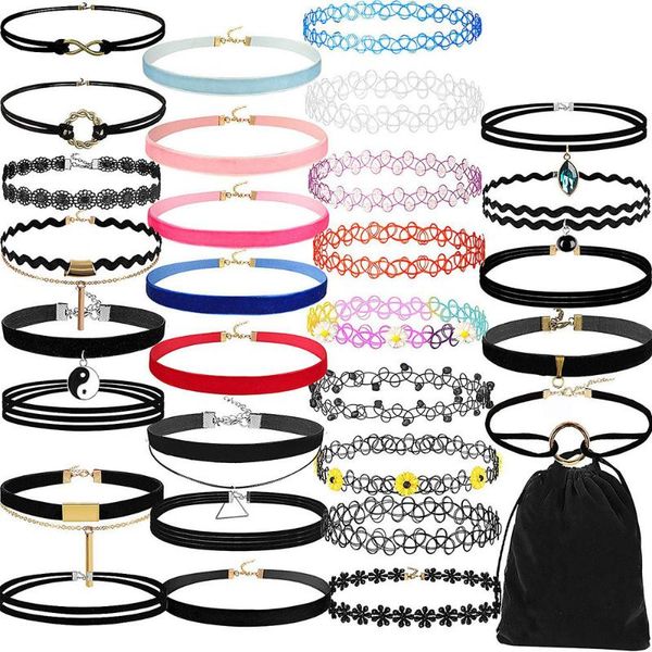 choker necklace stretch lace velvet strip woman collar party jewelry neck accessories chokers handcrafted gothic chain necklace, Golden;silver
choker necklace stretch lace velvet strip woman collar party jewelry neck accessories chokers handcrafted gothic chain necklace, Golden;silver