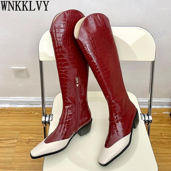 runway square toe mixed colors knee-high boots women stone pattern leather chunky high heel shoes western cowboy long booties1, Black
runway square toe mixed colors knee-high boots women stone pattern leather chunky high heel shoes western cowboy long booties1, Black