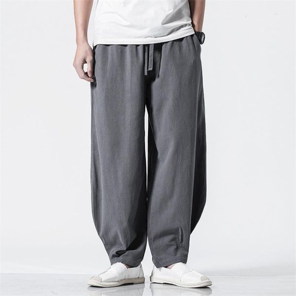 men's pants m-7xl plus size men wide leg japanese style casual cotton linen trouser man loose jogger chinese baggy1, Black
men's pants m-7xl plus size men wide leg japanese style casual cotton linen trouser man loose jogger chinese baggy1, Black