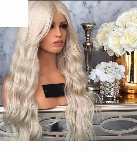 2019 new platinum blonde wig with baby hair 26 inch long wavy synthetic lace front wig glueless heat resistant wigs, Black
2019 new platinum blonde wig with baby hair 26 inch long wavy synthetic lace front wig glueless heat resistant wigs, Black