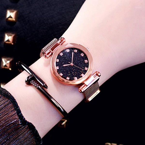 rose gold women watch fashion elegant magnet buckle vibrato ladies wristwatch starry sky roman numeral gift clock1, Slivery;brown
rose gold women watch fashion elegant magnet buckle vibrato ladies wristwatch starry sky roman numeral gift clock1, Slivery;brown