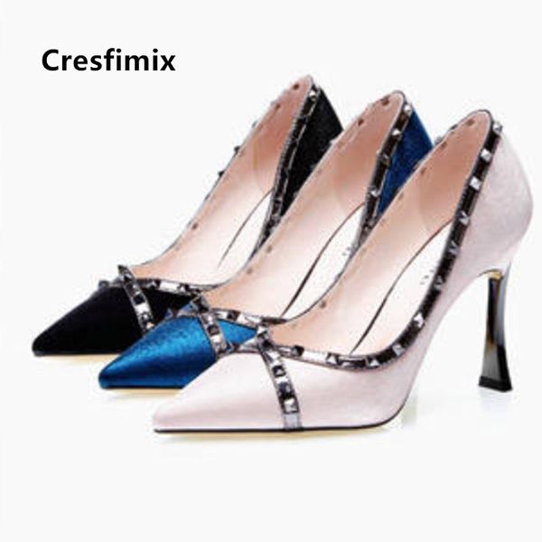 cresfimix women pointed toe pu leather rivet high heel shoes ladies classic heels party pumps a5715, Black
cresfimix women pointed toe pu leather rivet high heel shoes ladies classic heels party pumps a5715, Black