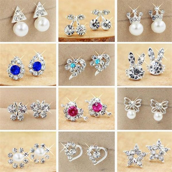rhinestone pearl stud earring for woman cute bow/heart-shaped/flower/star simple small earring fashion party jewelry gift girls, Golden;silver
rhinestone pearl stud earring for woman cute bow/heart-shaped/flower/star simple small earring fashion party jewelry gift girls, Golden;silver