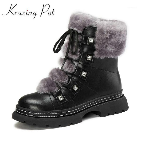 boots krazing pot winter snow round toe med heel fur rhinestone cross-tied shoes women leisure ankle l191, Black
boots krazing pot winter snow round toe med heel fur rhinestone cross-tied shoes women leisure ankle l191, Black