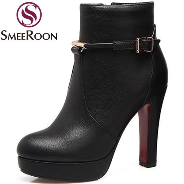 boots smeeroon fashion platform buckle ankle for women round toe high heels zipper warm winter party shoes woman, Black
boots smeeroon fashion platform buckle ankle for women round toe high heels zipper warm winter party shoes woman, Black