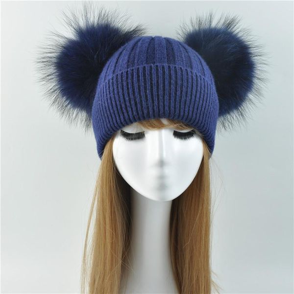 beanie/skull caps double real raccoon fur pompom hat women winter knitted wool hats skullies beanies girls female two pom beanie, Blue;gray
beanie/skull caps double real raccoon fur pompom hat women winter knitted wool hats skullies beanies girls female two pom beanie, Blue;gray