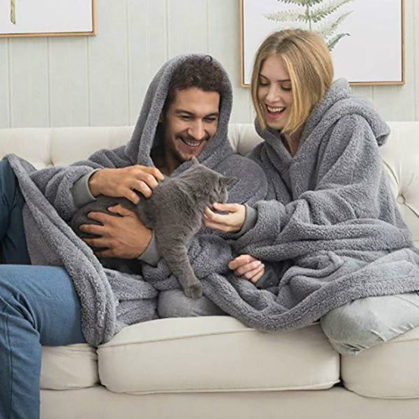 winter oversized house hoodies sweatshirts men women plush hoodies wearable blanket with sleeve fleece plush men's sleepwear, Black;brown
winter oversized house hoodies sweatshirts men women plush hoodies wearable blanket with sleeve fleece plush men's sleepwear, Black;brown