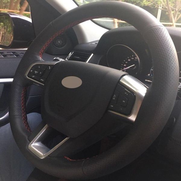 diy hand-stitched black genuine leather car steering wheel cover for land rover discovery sport 2015-2017
diy hand-stitched black genuine leather car steering wheel cover for land rover discovery sport 2015-2017