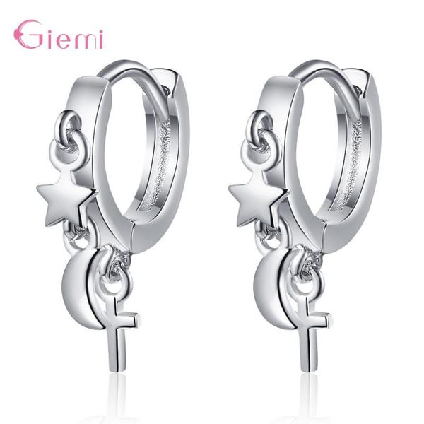 hoop & huggie simple 925 sterling silver cross moon star small circle earrings for women fine jewelry birthday party supplies, Golden;silver
hoop & huggie simple 925 sterling silver cross moon star small circle earrings for women fine jewelry birthday party supplies, Golden;silver