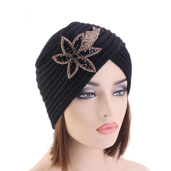 beanie/skull caps solid color turban cap 5 colors knitting crystal hat for women 73, Blue;gray
beanie/skull caps solid color turban cap 5 colors knitting crystal hat for women 73, Blue;gray