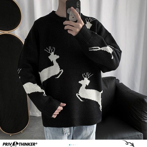 men's sweaters fashion men elk knitted 2021 autumn pullovers 2 colors man streetwear male clothing, White;black
men's sweaters fashion men elk knitted 2021 autumn pullovers 2 colors man streetwear male clothing, White;black