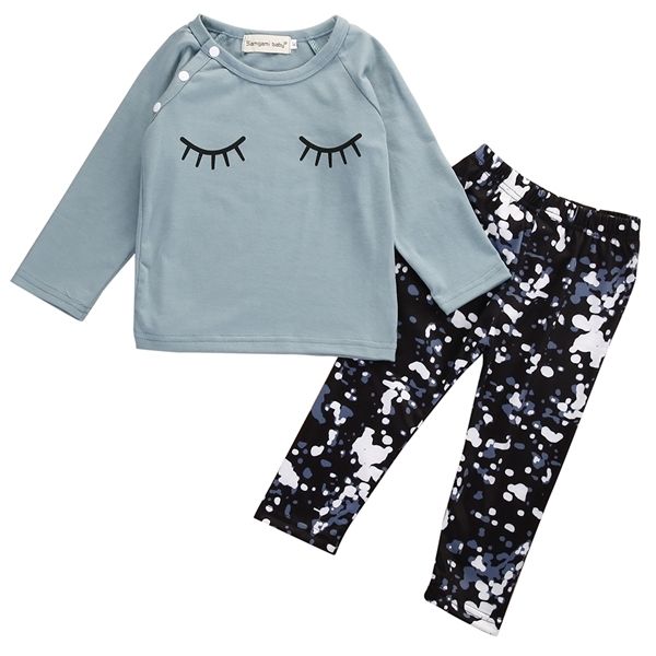 2pcs newborn baby girls cotton eyes print round neck pullover long sleeve t-shirts geometry trousers autumn suit clothes 1021, White
2pcs newborn baby girls cotton eyes print round neck pullover long sleeve t-shirts geometry trousers autumn suit clothes 1021, White