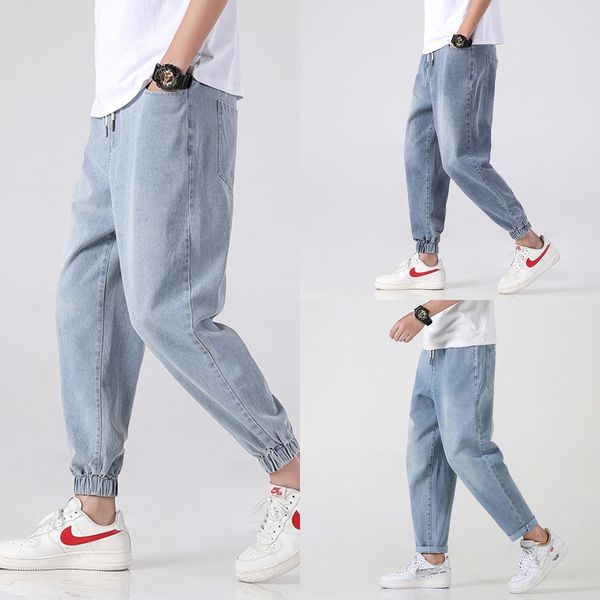 20 autumn new men's jeans solid basic simple washed capris large men's pants autumn new pants nan zhuang ku o3ieb, Blue
20 autumn new men's jeans solid basic simple washed capris large men's pants autumn new pants nan zhuang ku o3ieb, Blue