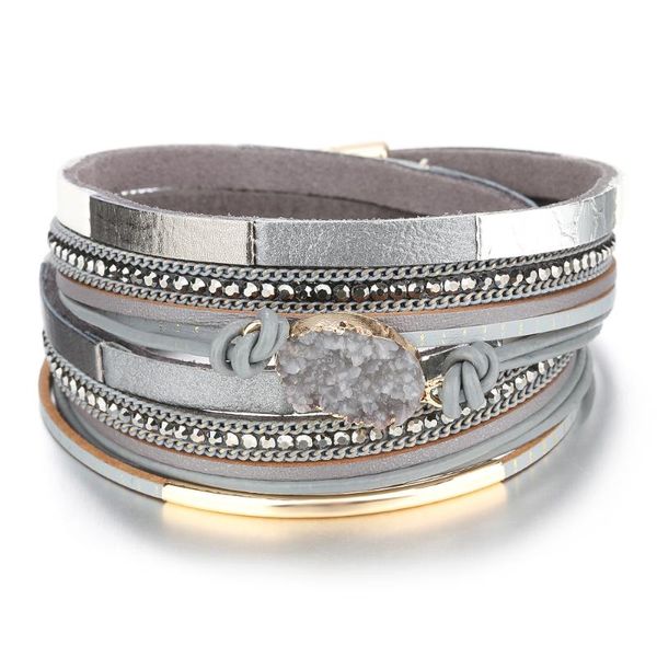 long stitching leather ladies bracelet handmade chain woven natural stone accessories 2020 new jewelry wholesale, Golden;silver
long stitching leather ladies bracelet handmade chain woven natural stone accessories 2020 new jewelry wholesale, Golden;silver