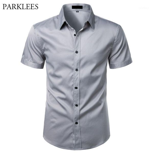 men's casual shirts gray bamboo fiber shirt men short sleeve solid color mens dress slim fit summer chemise homme camisa masculina xxl1, White;black
men's casual shirts gray bamboo fiber shirt men short sleeve solid color mens dress slim fit summer chemise homme camisa masculina xxl1, White;black