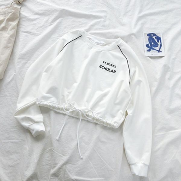 wdfbc short lace-u korean style jacket jacketjacket 2020 jacketcollege style letter embroidered long-sleeved t-shirt women's hem drawst, White
wdfbc short lace-u korean style jacket jacketjacket 2020 jacketcollege style letter embroidered long-sleeved t-shirt women's hem drawst, White