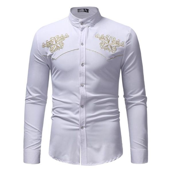 men's casual shirts double star embroidery white tuxedo shirt men slim fit long sleeve dress mens wedding party banquet social male 2xl, White;black
men's casual shirts double star embroidery white tuxedo shirt men slim fit long sleeve dress mens wedding party banquet social male 2xl, White;black