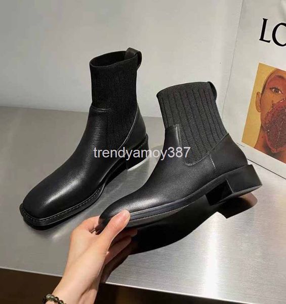 boots martin boots women's autumn winter plush flat bottomed chelsea show thin knit stitched short, Black
boots martin boots women's autumn winter plush flat bottomed chelsea show thin knit stitched short, Black