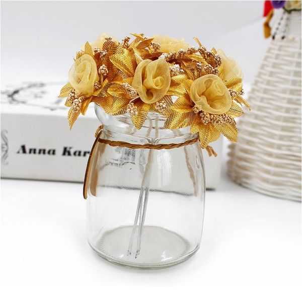6pcs/lot artificial flowers gold silver gauze rose for wedding party xmas decoration diy craft garland gifts fake flower jlluot
6pcs/lot artificial flowers gold silver gauze rose for wedding party xmas decoration diy craft garland gifts fake flower jlluot
