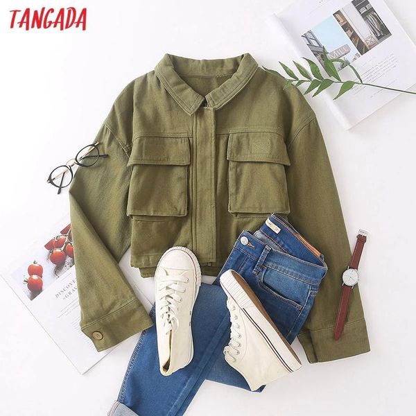 tangada women amy green crop jacket coat turn down collar ladies long sleeve loose autumn 3w2011, Black;brown
tangada women amy green crop jacket coat turn down collar ladies long sleeve loose autumn 3w2011, Black;brown