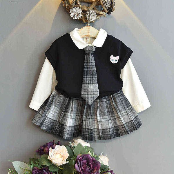 kids clothes girls 3pcs clothing set designed fall winter jk uniform pleated skirt shirt school style clothes 1-7ys baby g220310, White
kids clothes girls 3pcs clothing set designed fall winter jk uniform pleated skirt shirt school style clothes 1-7ys baby g220310, White