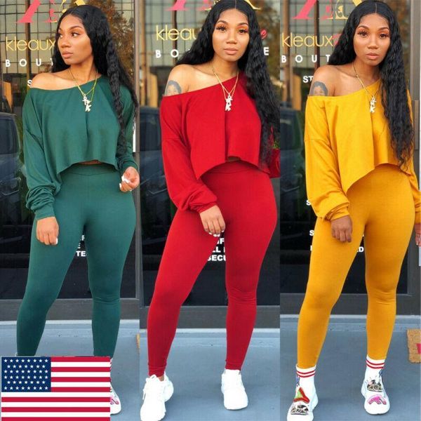 women fashion 2piece outfits long sleeve and slim pant off shoulder crop pants tracksuit set casual lady jumpsuit, Gray
women fashion 2piece outfits long sleeve and slim pant off shoulder crop pants tracksuit set casual lady jumpsuit, Gray