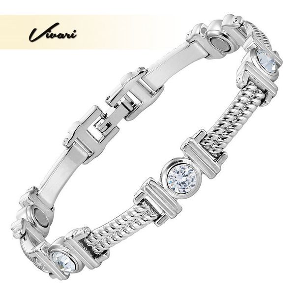 vivari ladies silver color magnetic beauty bracelet for women clear crystal 5pcs magnets chain charm bracelet jewelry wristband 200925, Black
vivari ladies silver color magnetic beauty bracelet for women clear crystal 5pcs magnets chain charm bracelet jewelry wristband 200925, Black