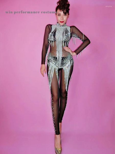 women black mesh transparent jumpsuit bright sivler rhinstone tassel celebrate rompers diamonds party crystal costume gogo1, Black;red
women black mesh transparent jumpsuit bright sivler rhinstone tassel celebrate rompers diamonds party crystal costume gogo1, Black;red